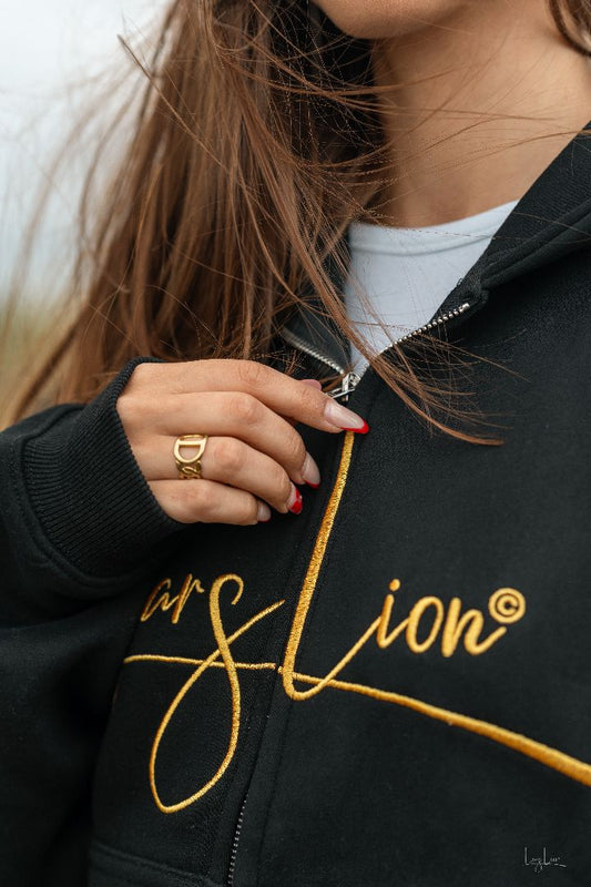 LARS LION - OVERSIZED GOLD ZIP HOODIE LIMITED EDITION