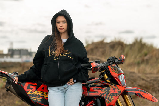 LARS LION - OVERSIZED GOLD ZIP HOODIE LIMITED EDITION