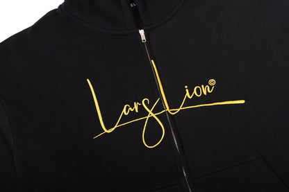 LARS LION - OVERSIZED GOLD ZIP HOODIE LIMITED EDITION